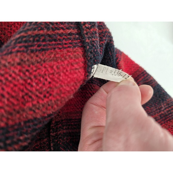 Field & Stream Men's Size‎ XXL Flannel Button Shirt Black Red Plaid VTG Heavy - Picture 6 of 7